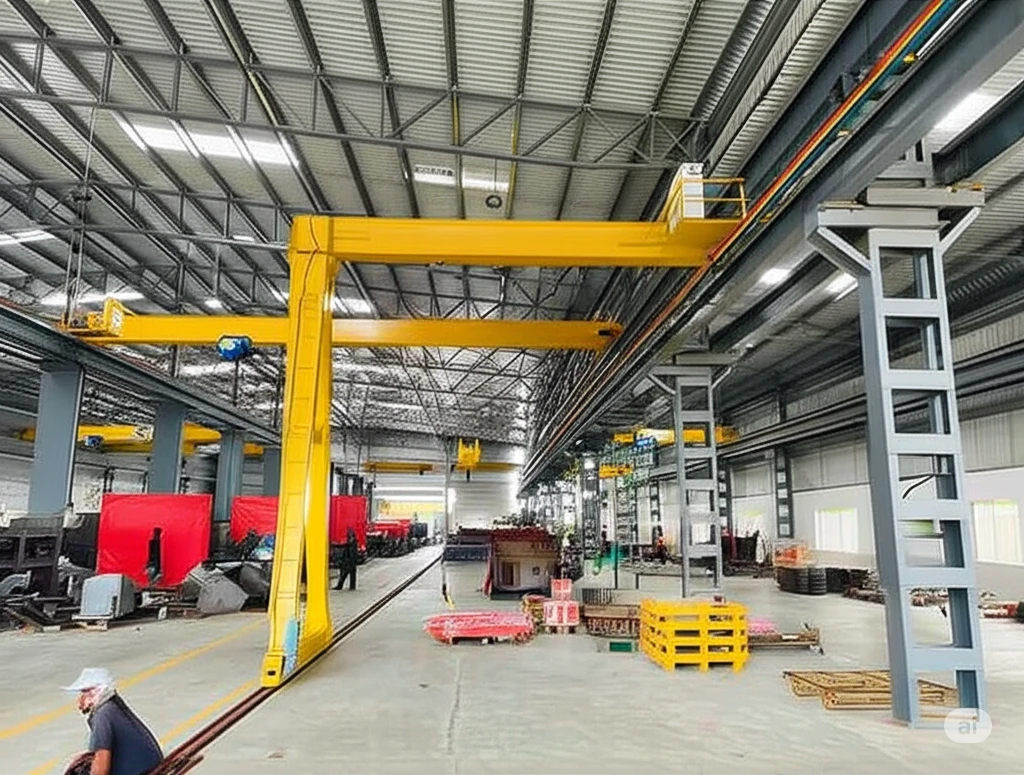 Single girder semi goliath crane for space optimized lifting